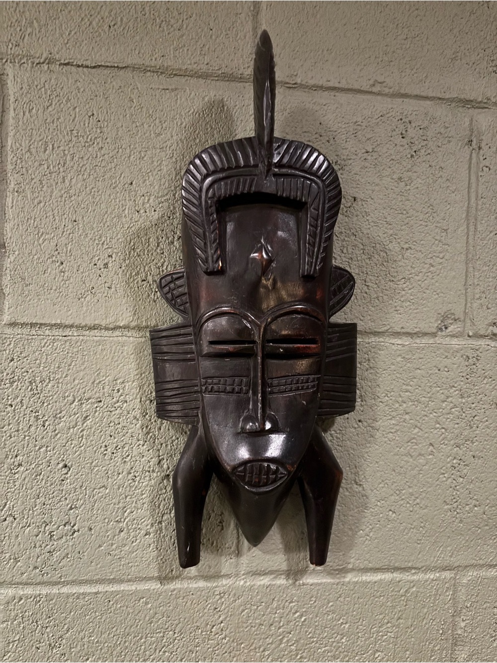 Handcrafted Wooden Tribal Wall Mask - Home Art Décor - Picture 5 of 6